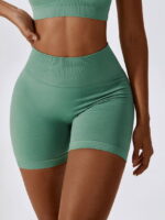 High-Waisted Scrunch Butt Yoga Shorts with Booty Contour