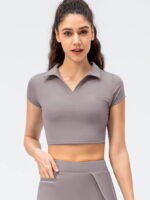 Ladies V-Neck Golf Tee - Short Sleeve Performance Shirt for Women