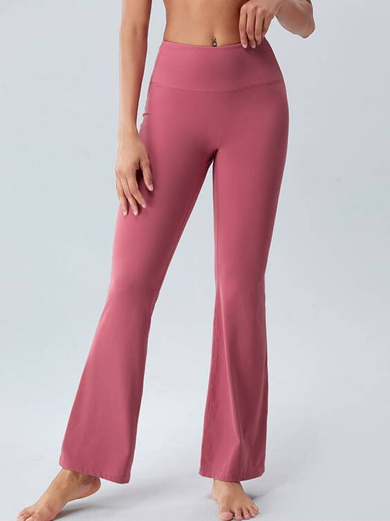 Look & Feel Amazing in these High-Waisted Flare Bottom Yoga Pants with Scrunch Detail - Perfect for Yoga, Pilates & Everyday Wear!