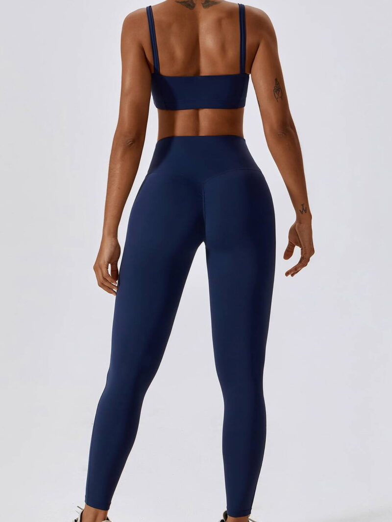 Look & Feel Amazing in this Square Neck Push-Up Sports Bra & High-Waist Scrunch Butt Leggings Set - Perfect for Working Out & Working It!
