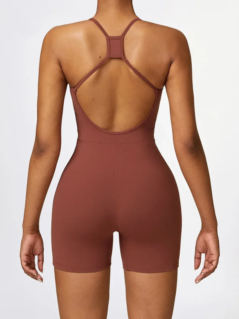 Luxurious Backless Yoga Jumpsuit with Delicate Straps