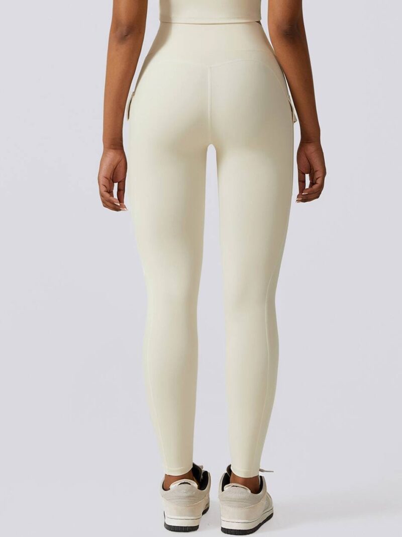 Luxurious High-Waisted Yoga Pants with Tummy Control & Convenient Side Pockets