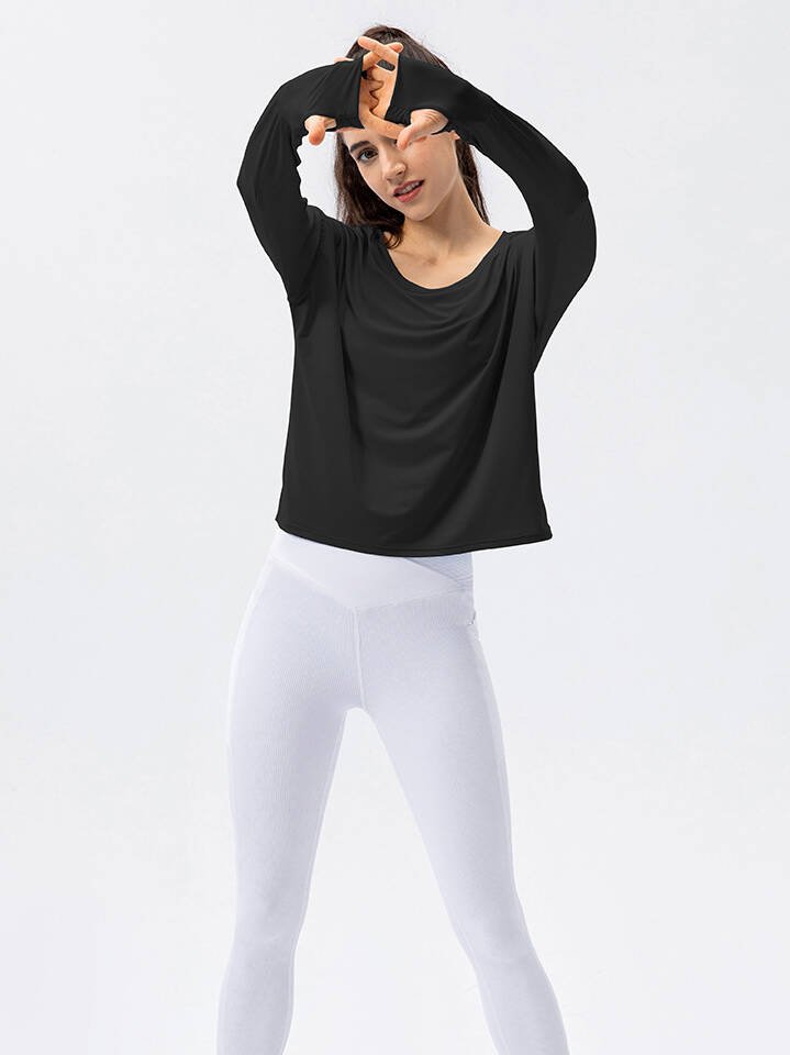 Luxurious Long Sleeve Sporty T-Shirt with UPF50+ Sun Protection for Summertime Sun Safety and Comfort