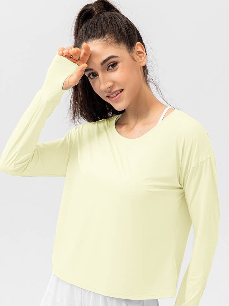 Luxurious Long-Sleeve T-Shirt with UPF50+ Sun Protection - Perfect for Outdoor Activities and Sports