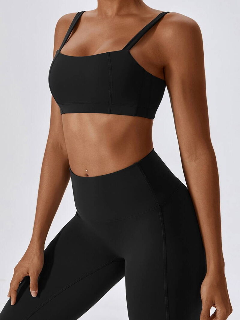 Luxurious Square Neck Push-Up Workout Bra - Feel Sexy and Supportive During Your Workouts!