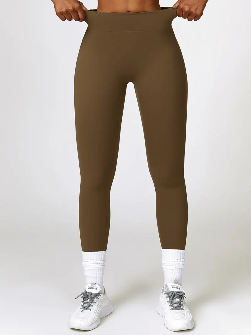 Womens High-Waisted Stretchy Sporty Leggings | Gym-Ready Elastic Waistband Activewear Bottoms