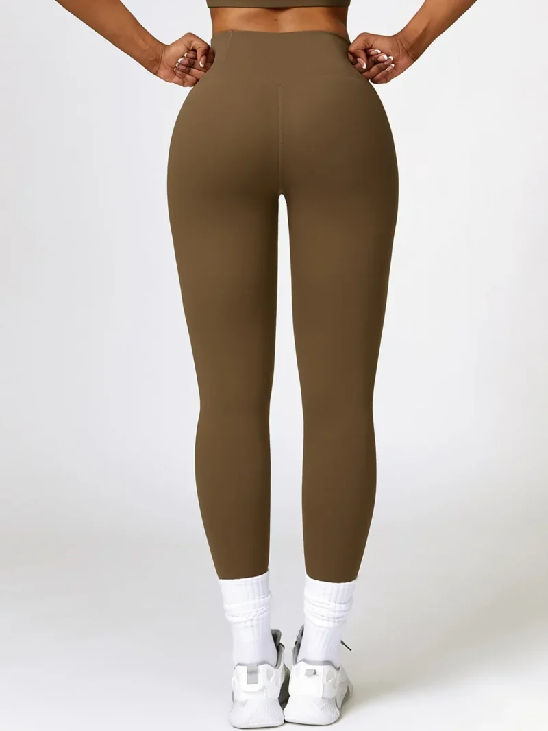 Discover Comfort and Style with our High-Waisted Elastic Athletic Leggings - Perfect for any Workout!