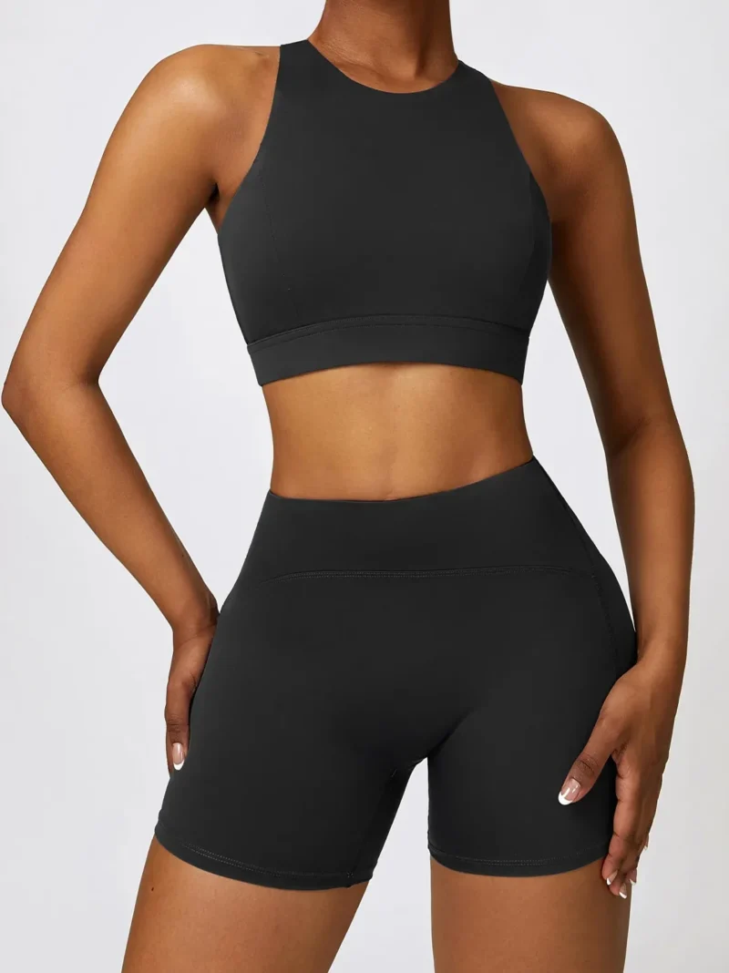Stylish Cut-Out Racerback Sports Bra - Perfect for High-Intensity Workouts and Everyday Wear