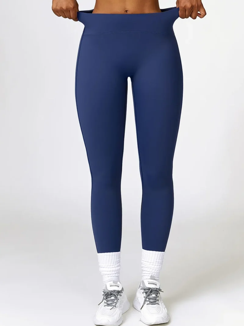 Womens Slimming High-Waisted Elastic Stretchy Athletic Leggings for Yoga, Running, and Training