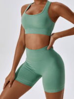 Seductive Scrunch Butt Shorts & Racerback Sports Bra Set - Enhance Your Workouts & Show Off Your Curves!