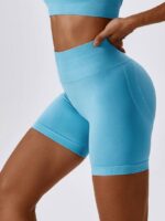 Sensual High-Waisted Yoga Shorts with Scrunch Booty Contour for a Curvier Look
