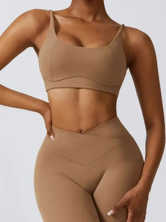 

Sensual Spaghetti Strap Push-Up Yoga Bra - Supportive, Stylish, and Sexy!