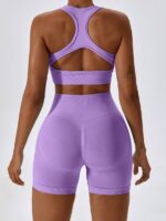 Sensual Stylish Racerback Push-Up Yoga Bra - Supportive, Breathable, and Flattering Fit for Your Workouts