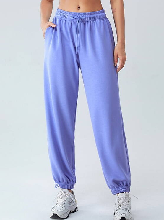 Sexy High-Waisted Loose Fit Autumn/Winter Sports Pants - Perfect for Working Out or Lounging!