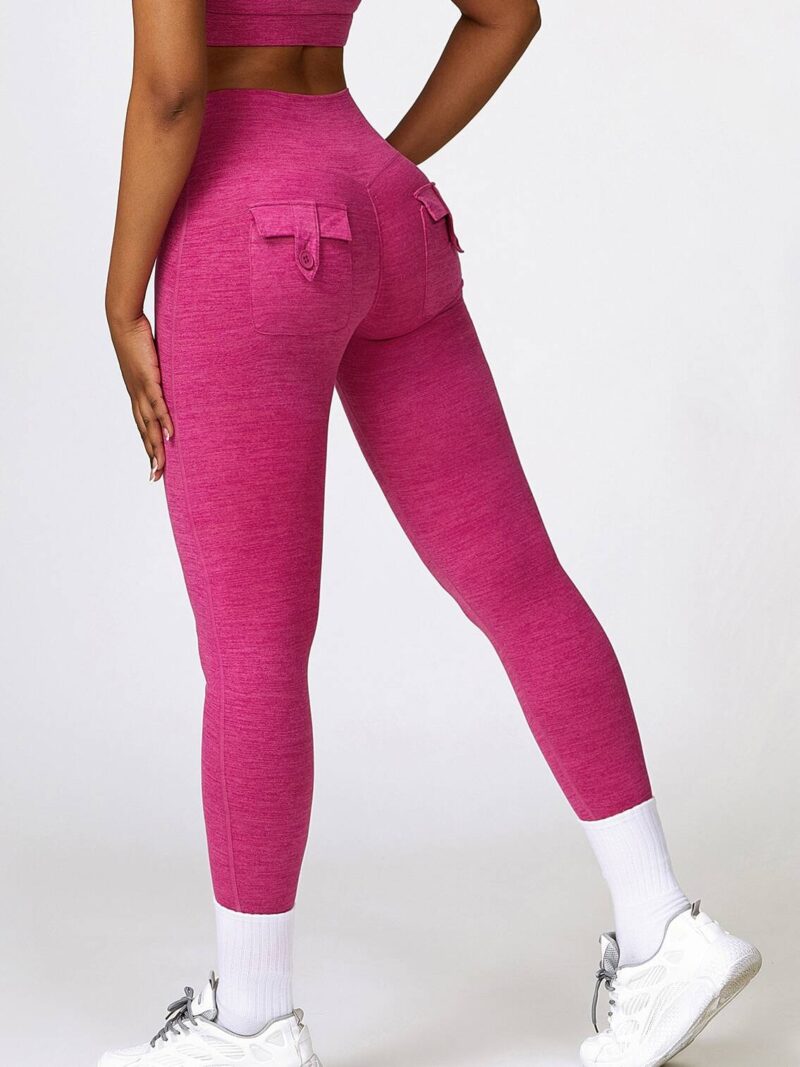 Sexy Scrunch Butt Yoga Leggings with Pockets and Elastic Waistband - Perfect for Working Out or Lounging Around!