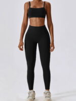 Shape Your Body with Our Sexy Square Neck Push-Up Sports Bra & High-Waist Scrunch Butt Leggings Set - Get Ready to Turn Heads!