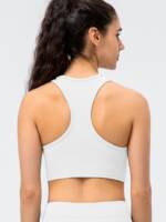 Slim-Fit Cropped Tennis Tank Top with Ribbed Racerback Detail