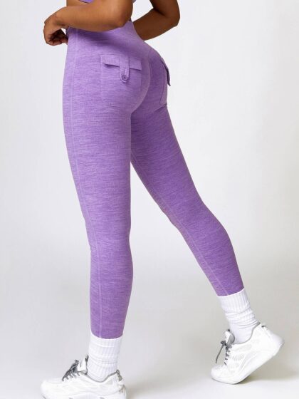 Stretchy High-Waisted Scrunch Booty Yoga Pants with Side Pockets - The Hot New Look!