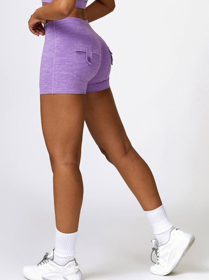 Stretchy Waistband Booty Enhancing Yoga Pants with Handy Pockets - Feel Sexy & Comfy!