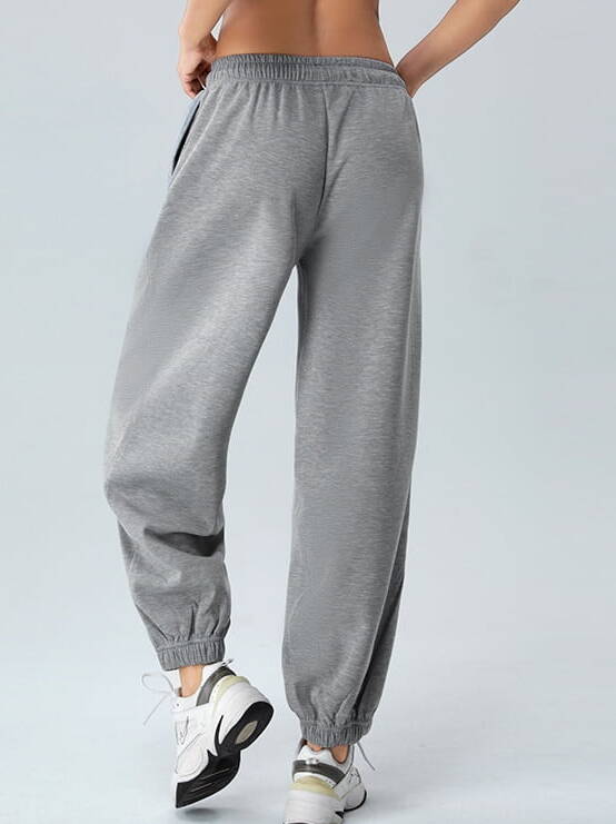 Stylish High-Waisted Loose Fit Sports Trousers for the Autumn/Winter Season