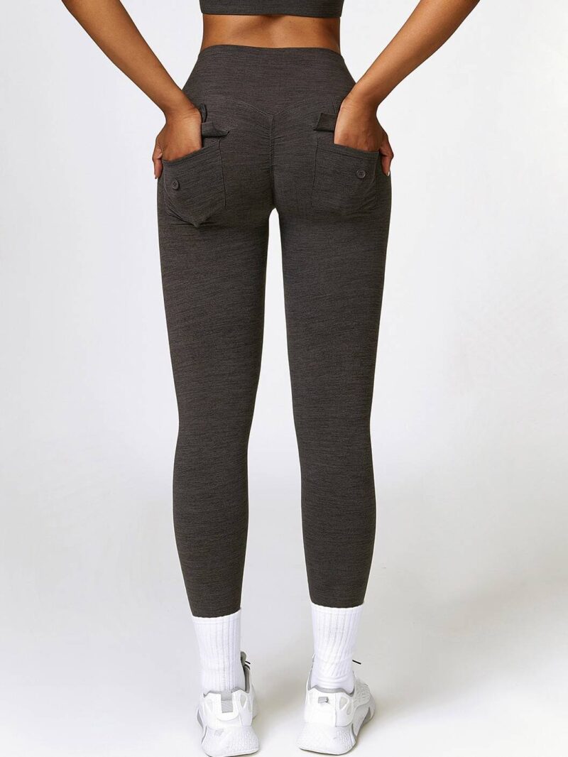 Stylish High-Waisted Scrunch Butt Yoga Pants with Pockets - Perfect for Low Impact Exercise & Lounging!
