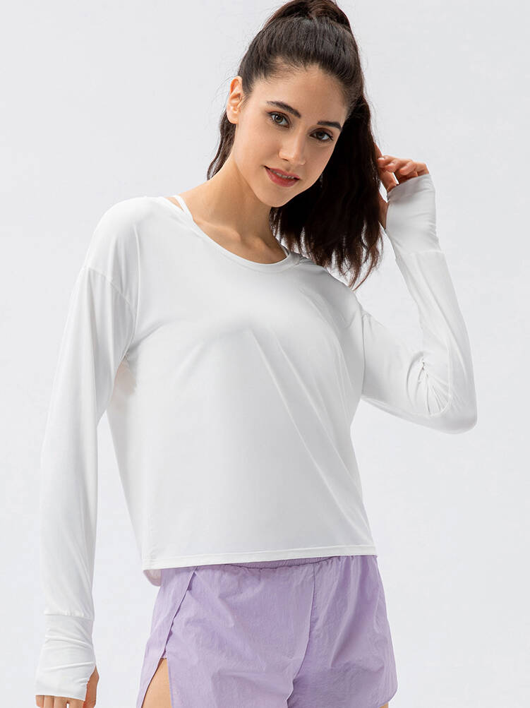 Stylish Long Sleeve UPF50+ Sun Protection Tee for Sports Lovers