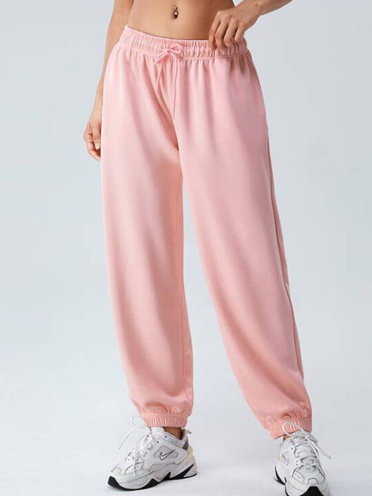 Womens Fall/Winter High-Waisted Loose Fit Athletic Joggers - Stay Warm & Stylish!