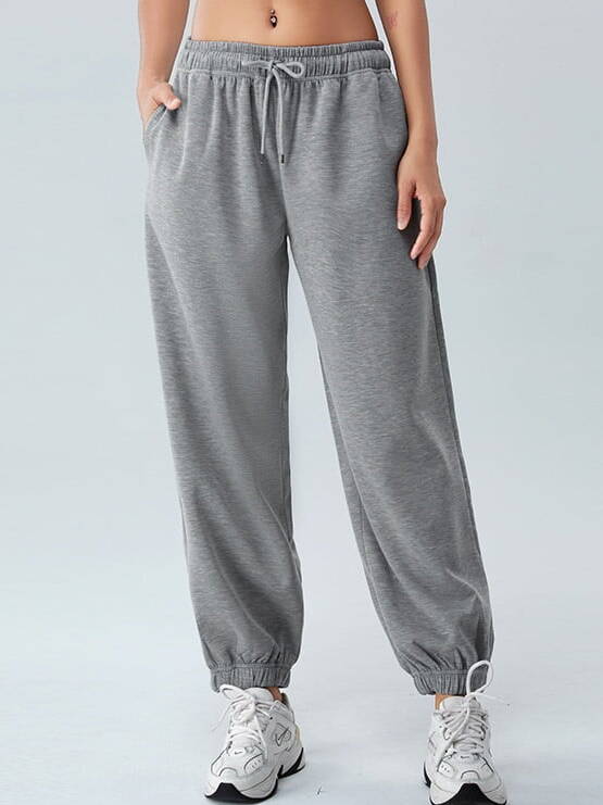 Womens High-Waisted Loose Fit Athletic Trousers for Fall/Winter - Perfect for Running, Yoga, or Everyday Wear!