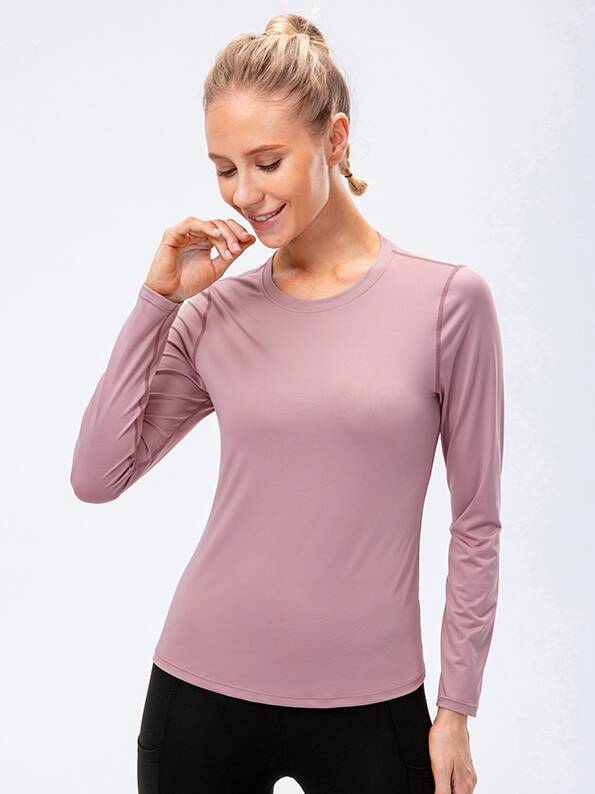 Womens Long Sleeve Yoga Mesh Tops: Stay Cool and Comfortable During Your Workouts!