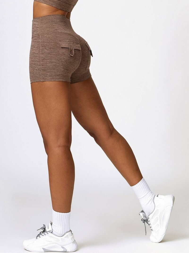 Womens Sexy High Waisted Yoga Shorts with Scrunchy Butt & Pockets - Perfect for Pilates & Workouts!