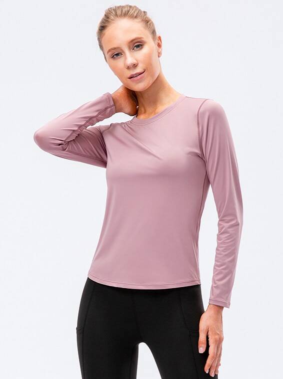 Womens Sexy Mesh Long Sleeve Yoga Tops - Perfect for Pilates, Gym, and Workouts!