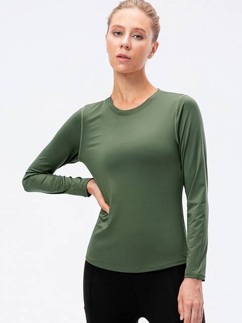 Womens Stylish Long Sleeve Mesh Yoga Tops - Perfect for Exercise & Comfort!