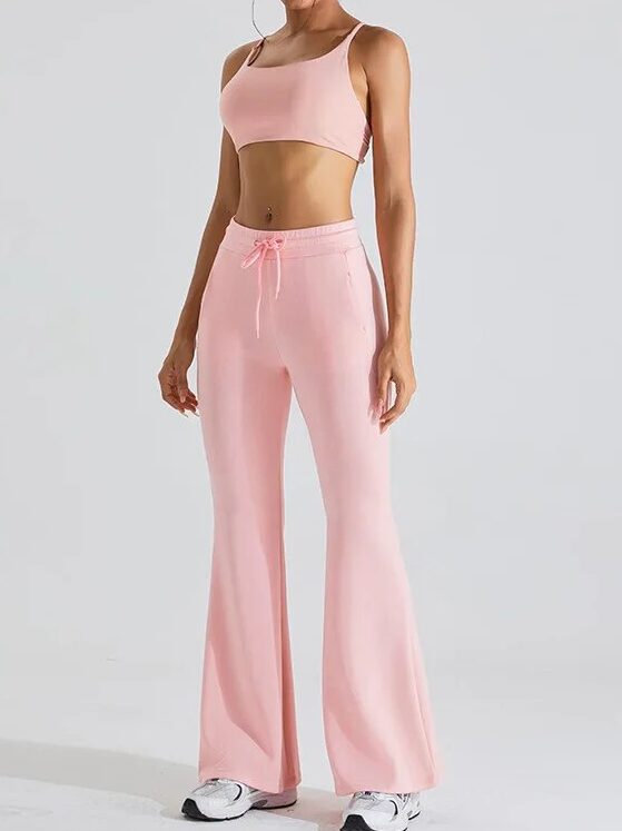 Luscious, Low-Rise Drawstring Bell Bottoms: Flaunt Your Assets in These Sexy Yoga Pants!