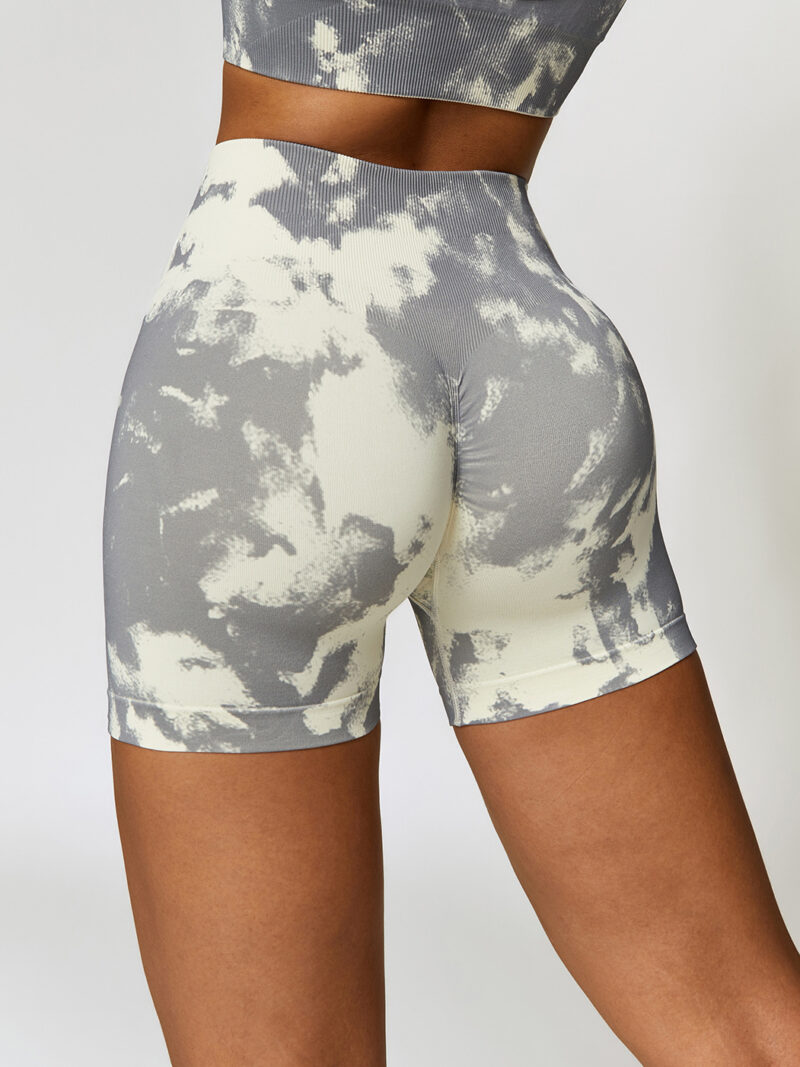 Sexy Camo High Waisted Yoga Shorts for Women | Waist-Slimming Military Print Workout Bottoms