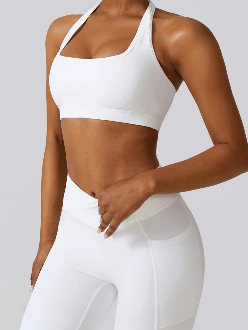 Sexy Halter Neck Backless Push-Up Sports Bra - Boost Your Workouts & Style!
