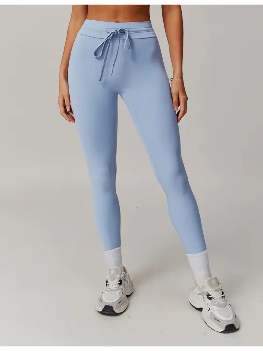 Get Your Fitness On: High Waist Drawstring Yoga Leggings for Women - Lift Those Hips and Crush Your Workout in Style!